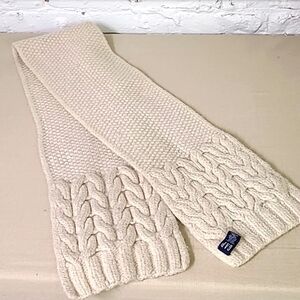Y2K 2001 GAP Felted Wool Heavy Scarf Cream Color